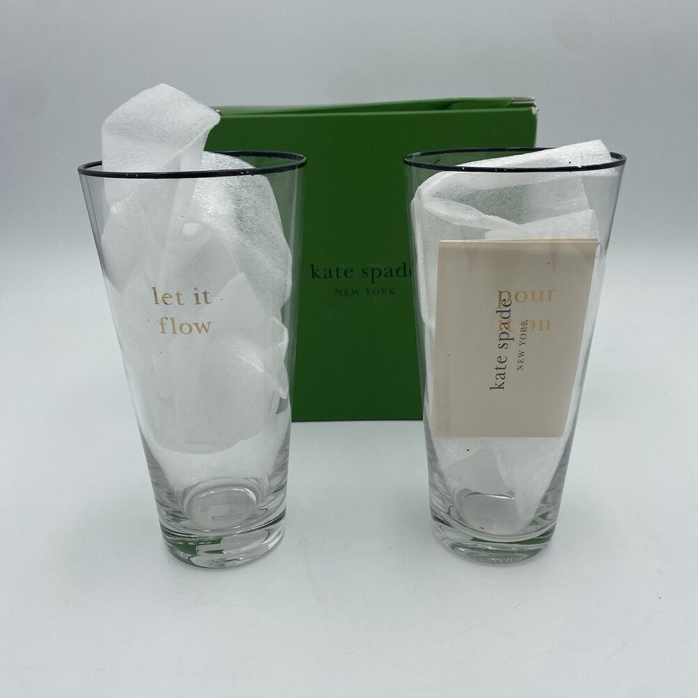 Kate Spade New York Cheers To Us Beer Glass Set Of 2 Lenox